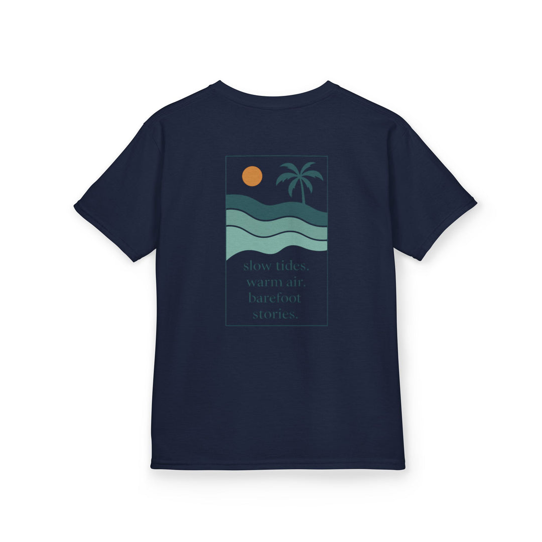 Kids Offshore Tee - Summer Vibes with Palm Tree and Waves, Perfect for Beach Days