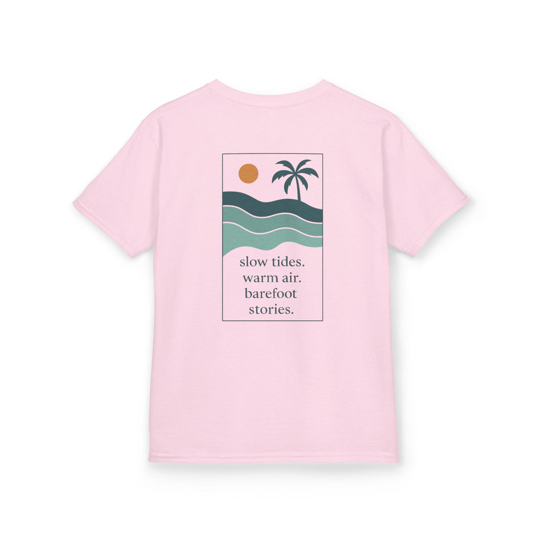 Kids Offshore Tee - Summer Vibes with Palm Tree and Waves, Perfect for Beach Days