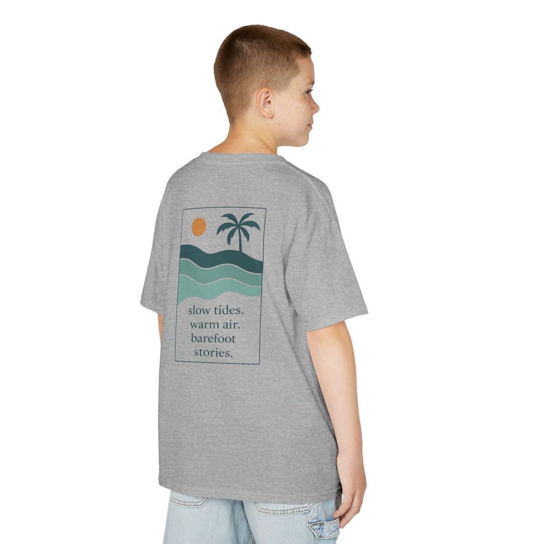 Kids Offshore Tee - Summer Vibes with Palm Tree and Waves, Perfect for Beach Days