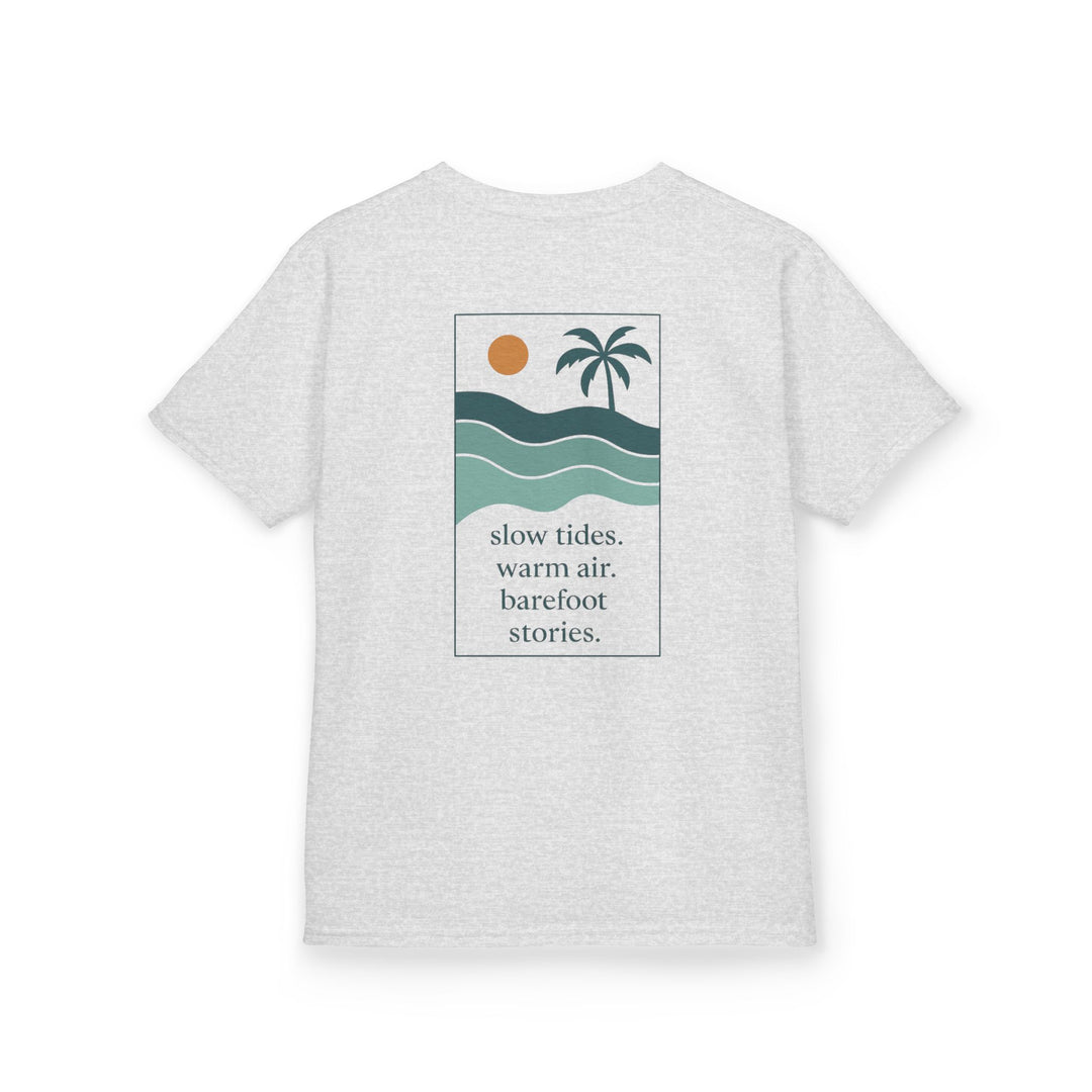 Kids Offshore Tee - Summer Vibes with Palm Tree and Waves, Perfect for Beach Days