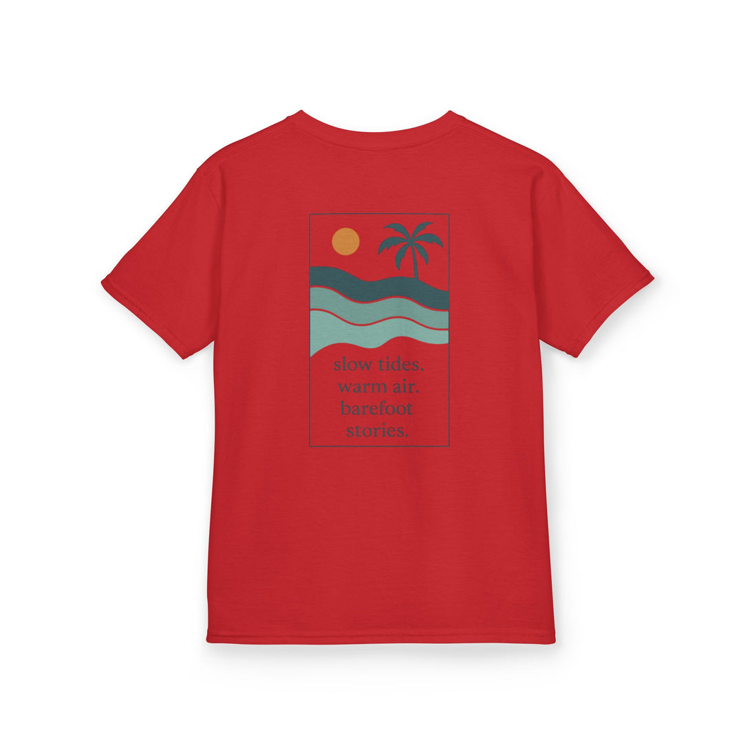 Kids Offshore Tee - Summer Vibes with Palm Tree and Waves, Perfect for Beach Days