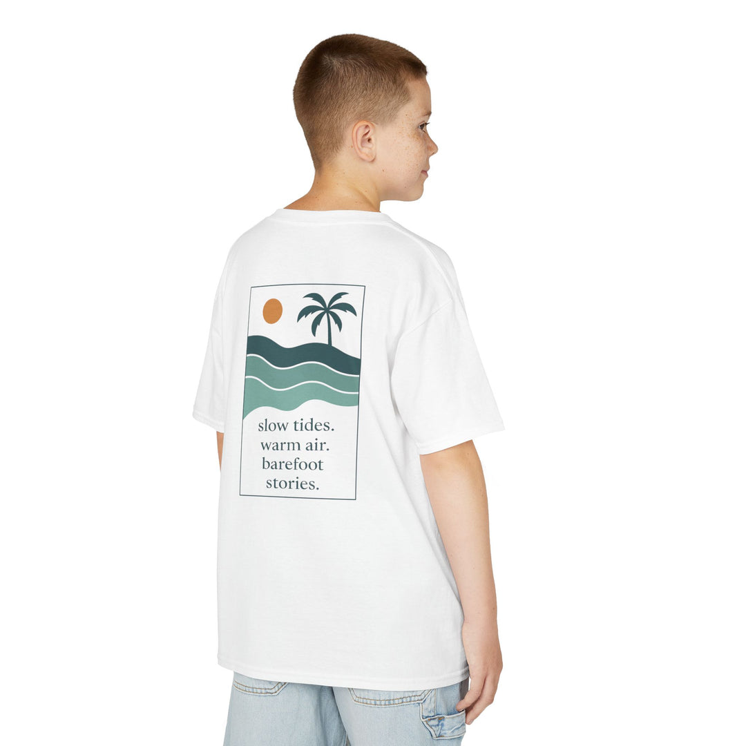 Kids Offshore Tee - Summer Vibes with Palm Tree and Waves, Perfect for Beach Days