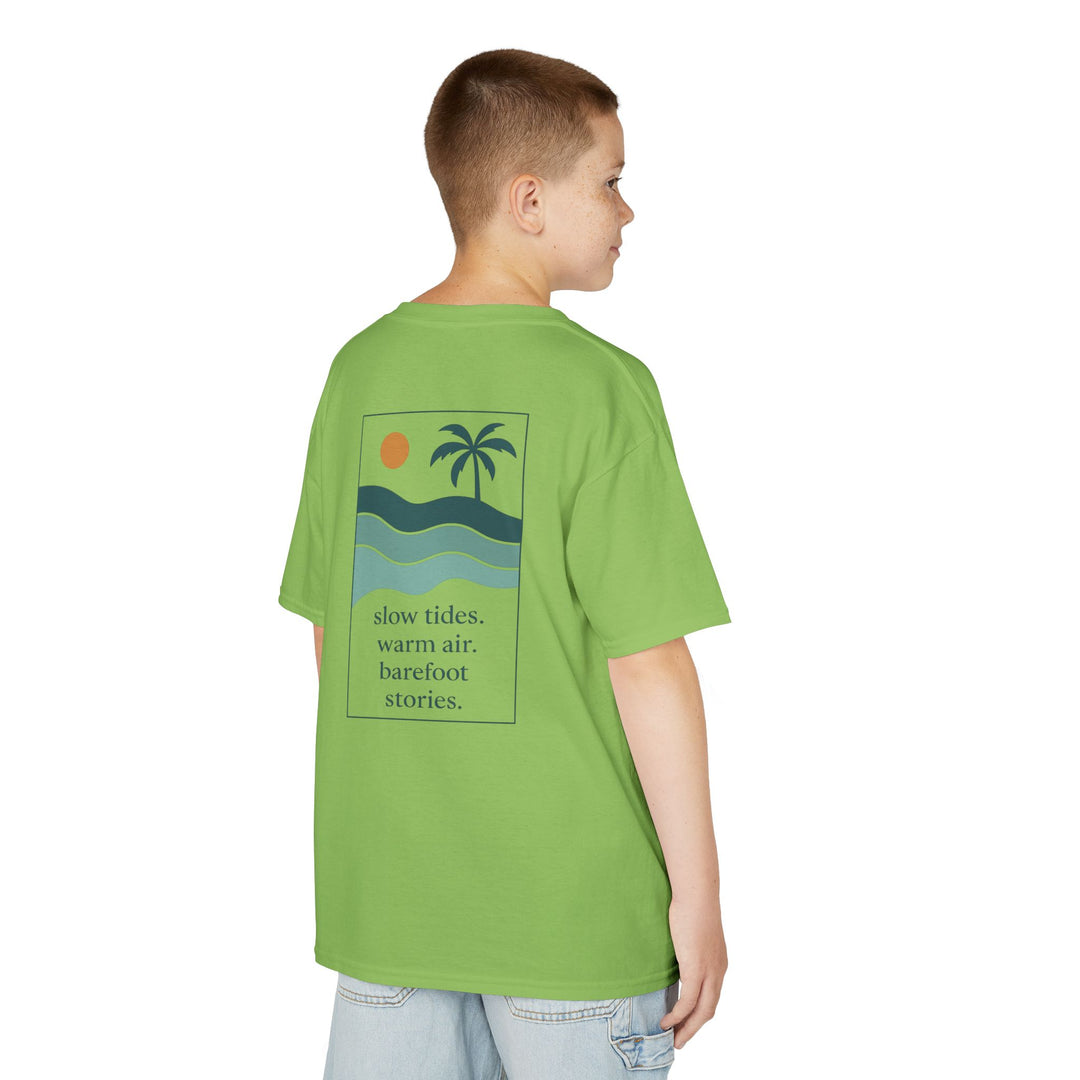 Kids Offshore Tee - Summer Vibes with Palm Tree and Waves, Perfect for Beach Days