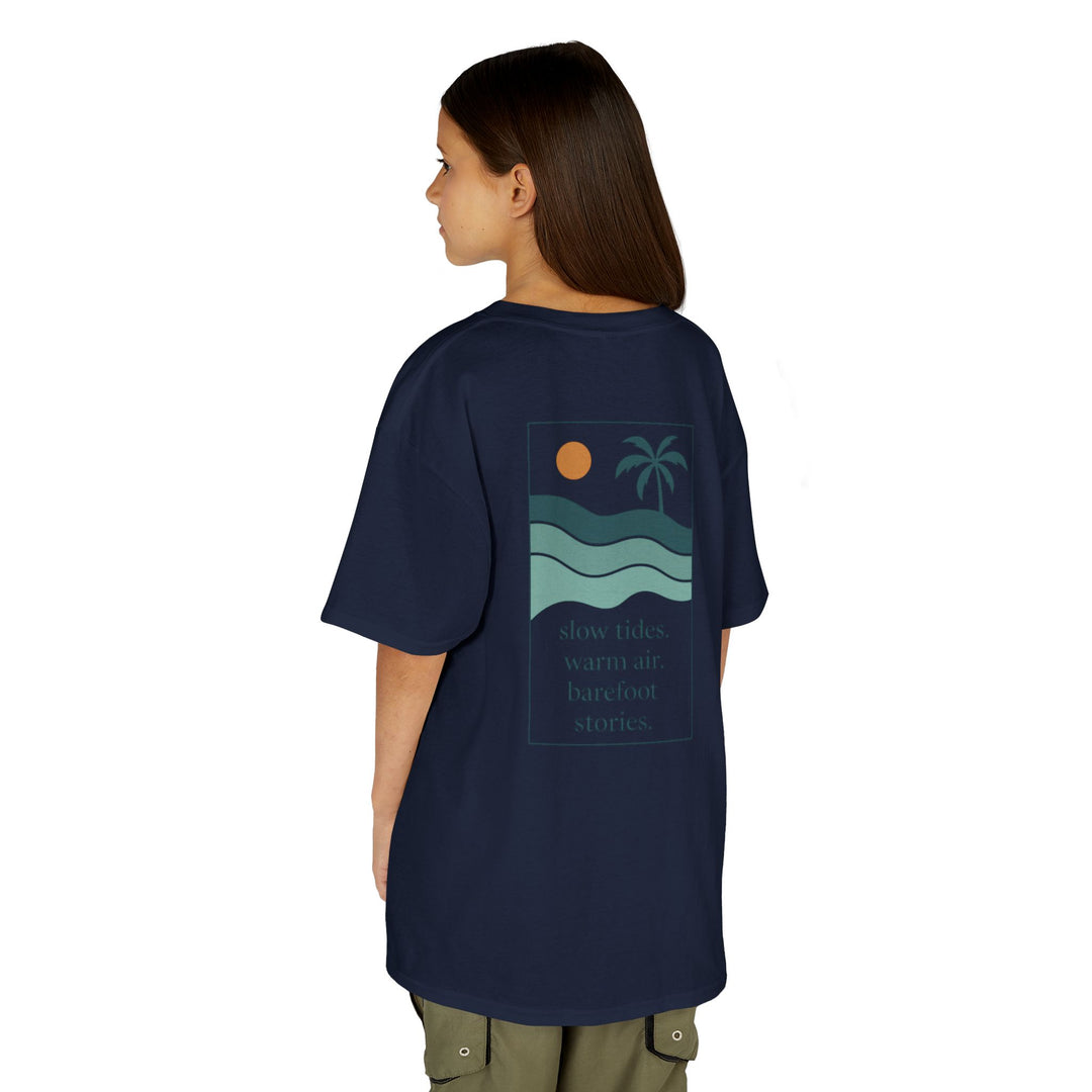 Kids Offshore Tee - Summer Vibes with Palm Tree and Waves, Perfect for Beach Days