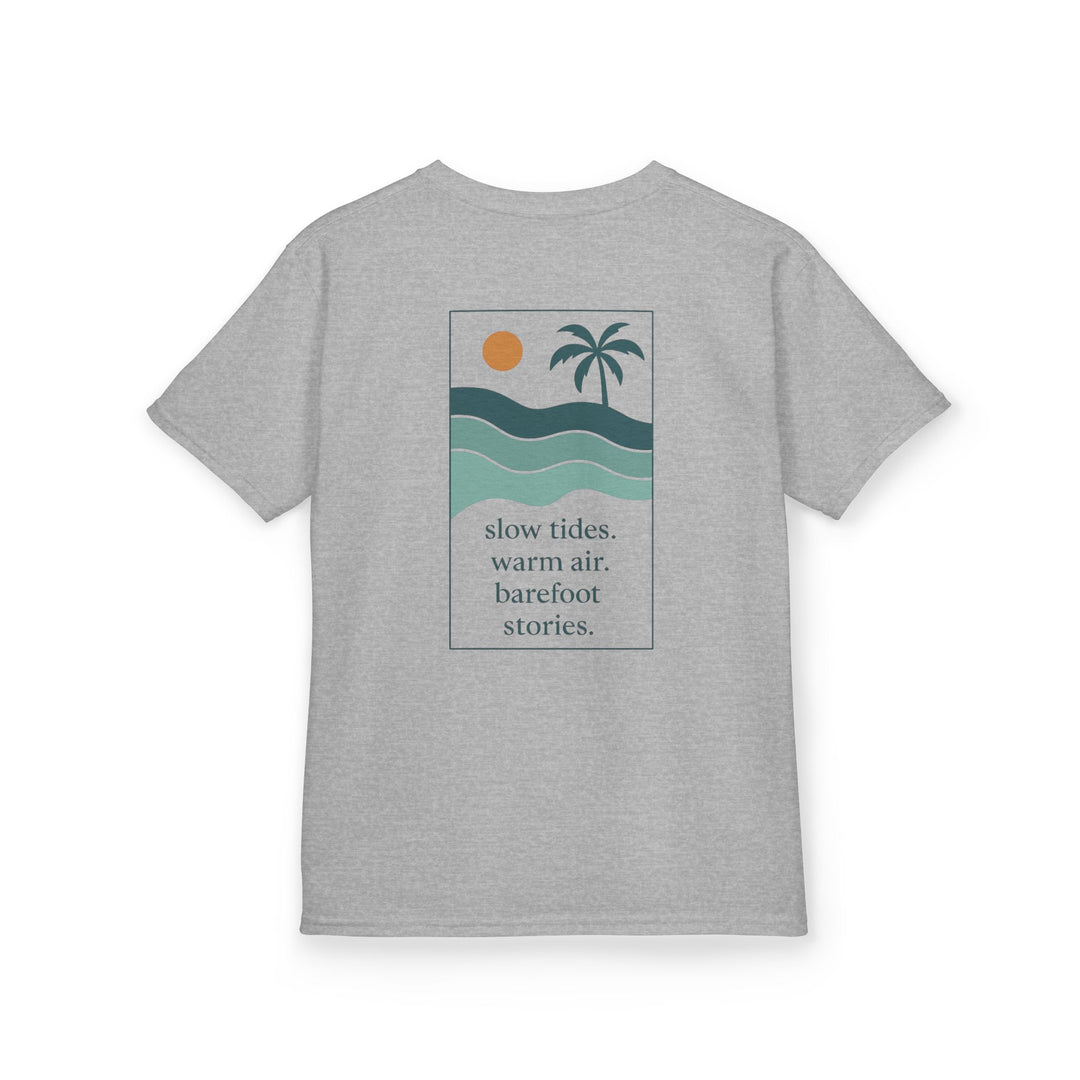 Kids Offshore Tee - Summer Vibes with Palm Tree and Waves, Perfect for Beach Days