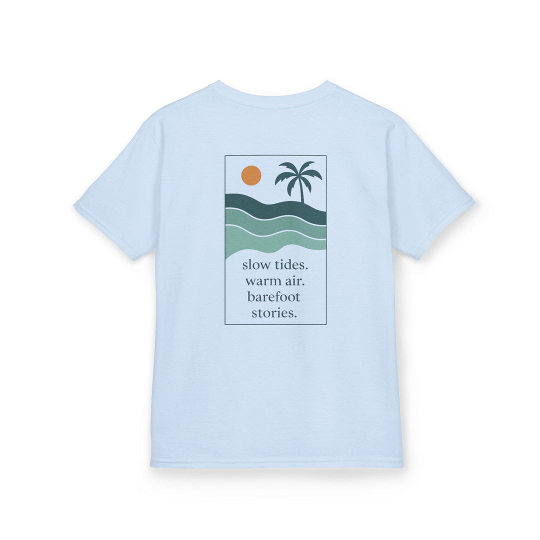 Kids Offshore Tee - Summer Vibes with Palm Tree and Waves, Perfect for Beach Days