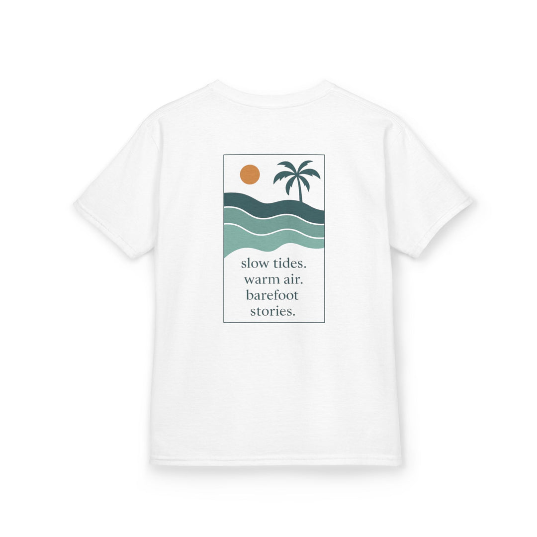 Kids Offshore Tee - Summer Vibes with Palm Tree and Waves, Perfect for Beach Days