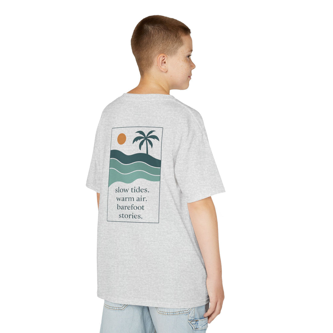 Kids Offshore Tee - Summer Vibes with Palm Tree and Waves, Perfect for Beach Days