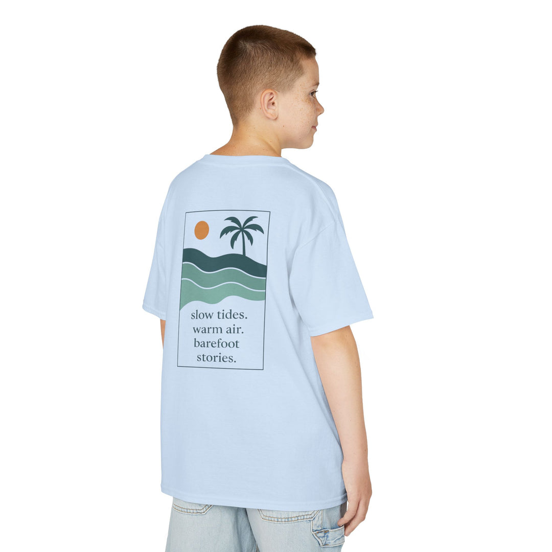 Kids Offshore Tee - Summer Vibes with Palm Tree and Waves, Perfect for Beach Days