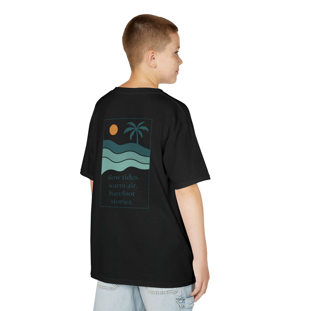 Kids Offshore Tee - Summer Vibes with Palm Tree and Waves, Perfect for Beach Days
