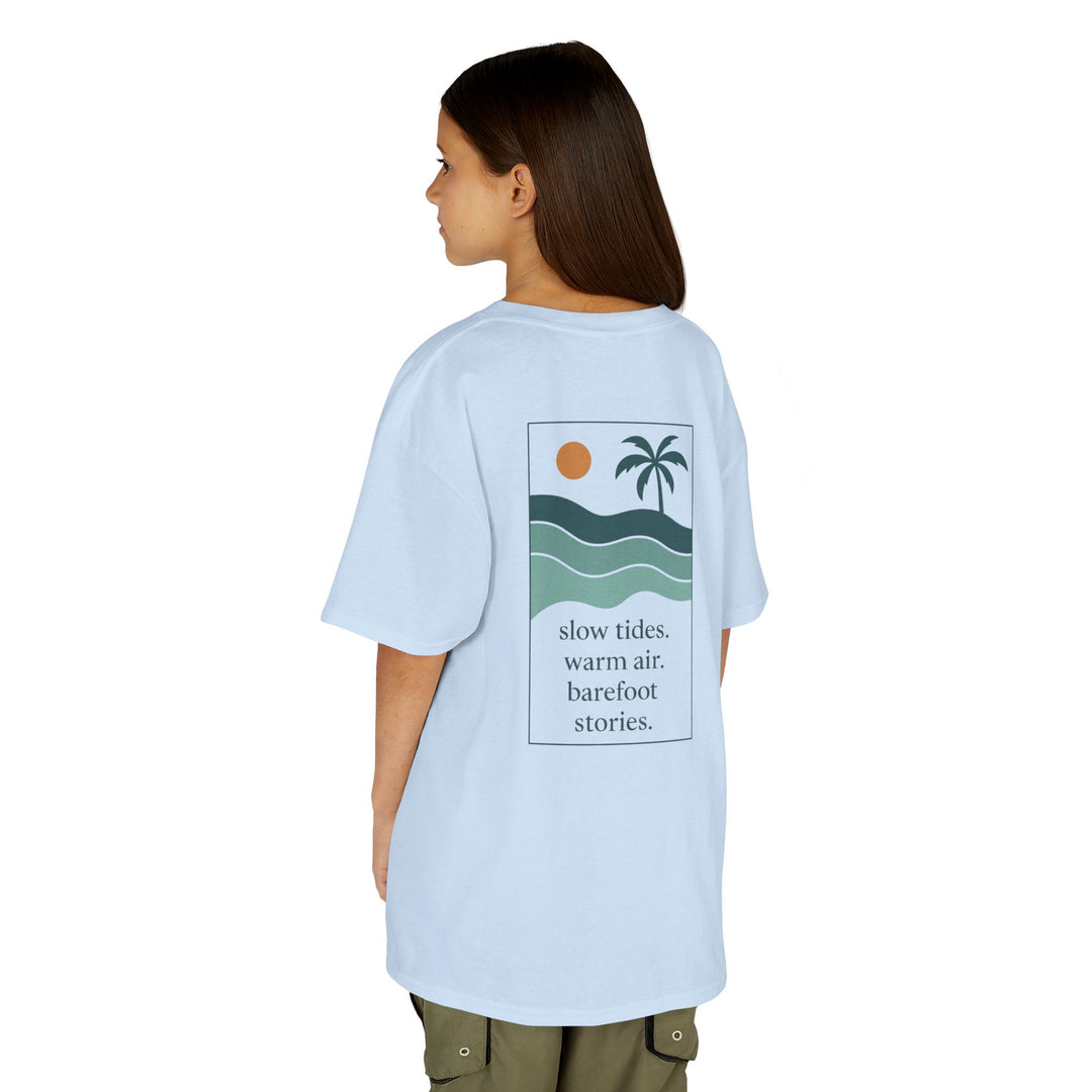 Kids Offshore Tee - Summer Vibes with Palm Tree and Waves, Perfect for Beach Days