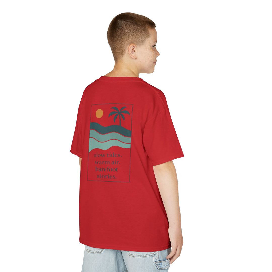 Kids Offshore Tee - Summer Vibes with Palm Tree and Waves, Perfect for Beach Days