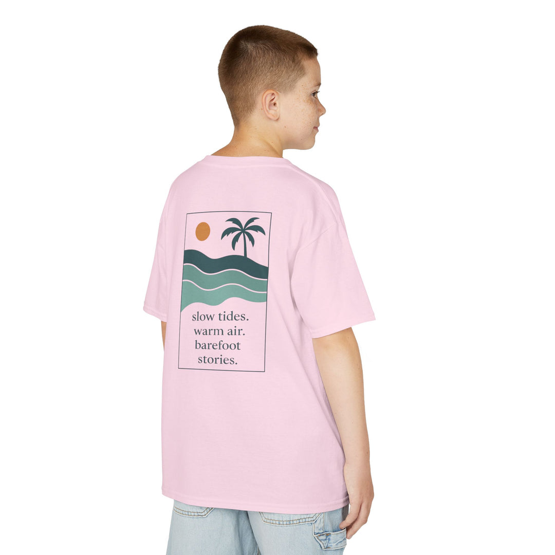 Kids Offshore Tee - Summer Vibes with Palm Tree and Waves, Perfect for Beach Days