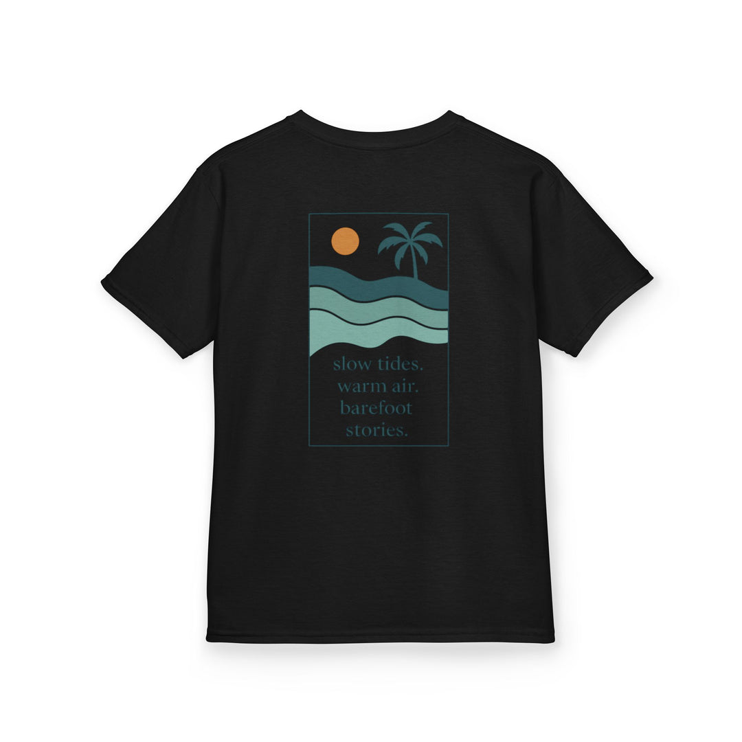 Kids Offshore Tee - Summer Vibes with Palm Tree and Waves, Perfect for Beach Days
