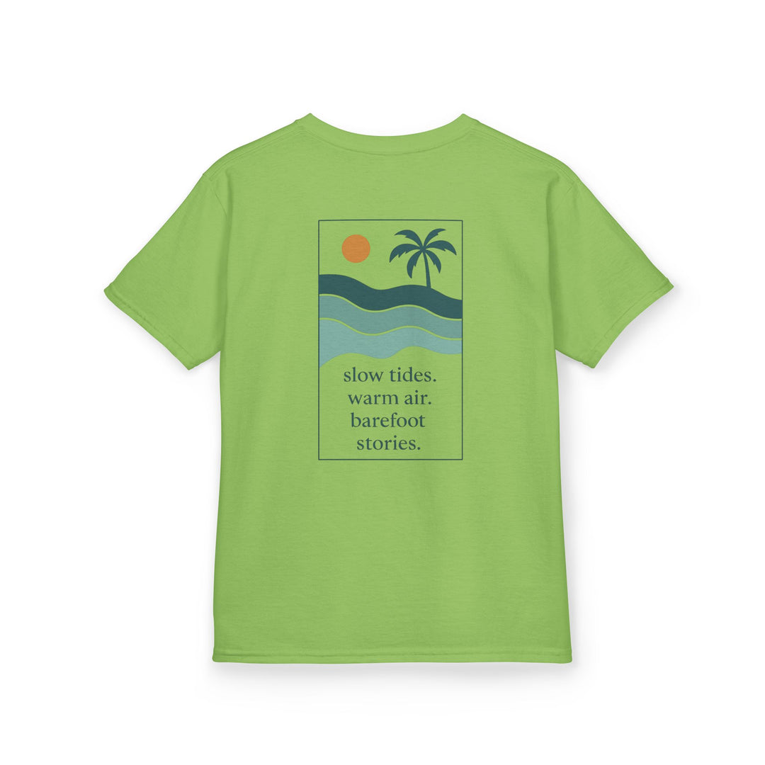 Kids Offshore Tee - Summer Vibes with Palm Tree and Waves, Perfect for Beach Days